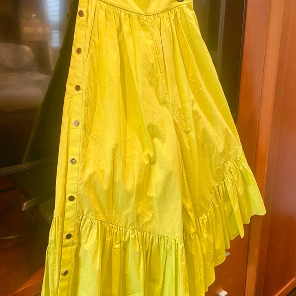 NWT Tibi Size 4 Cotton Poplin Tech Flare Culotte Pant w Ruffle & side snap - Picture 3 of 9